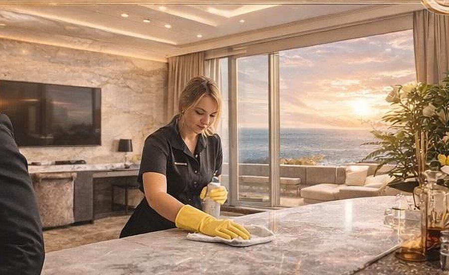 Appartement préparé avant l’arrivée des voyageurs